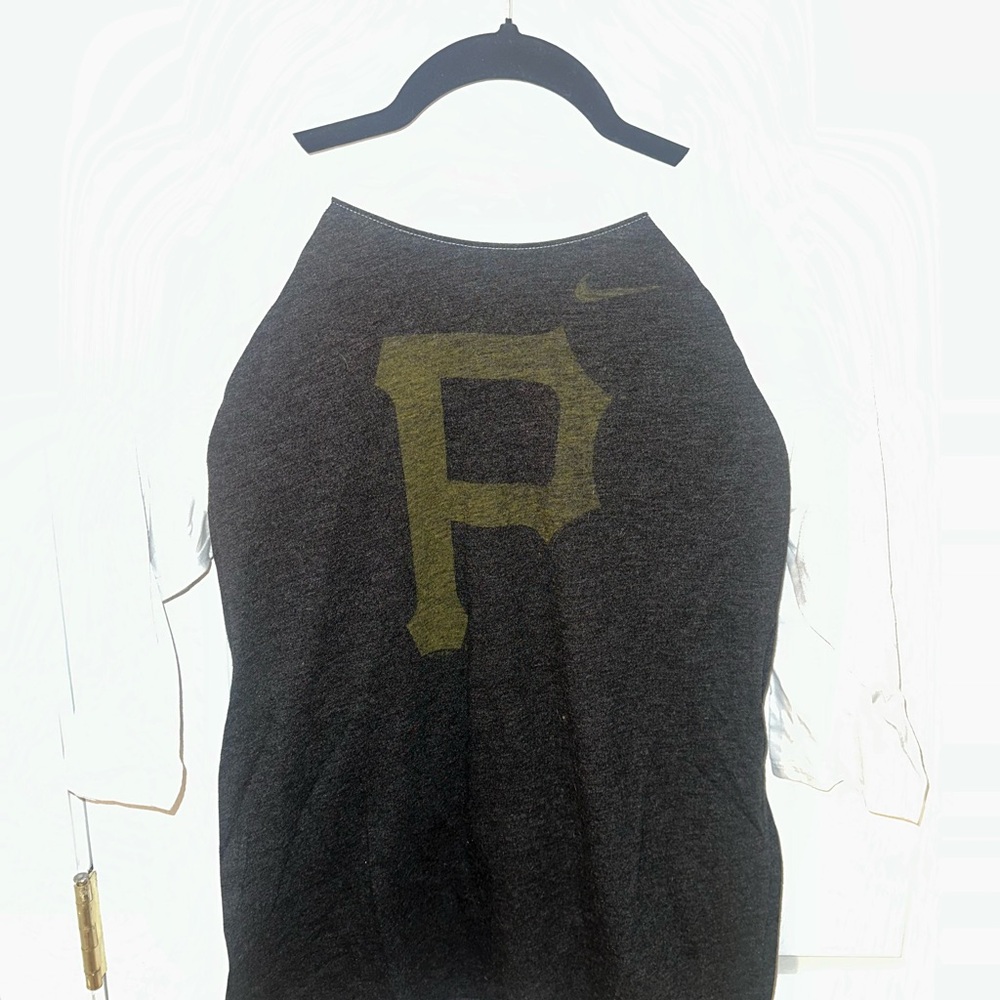 Pittsburgh Pirates Nike Black and White Baseball Tee